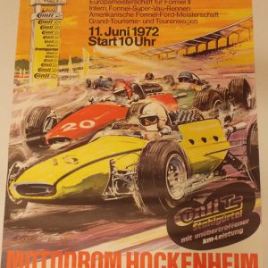 1972 Formula 2 Hockenheim Jochen Rindt Trophy event poster
