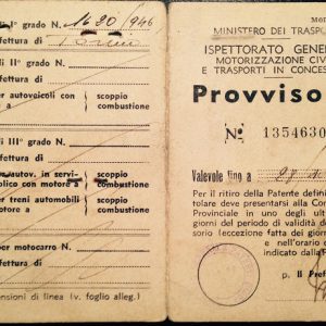 1949 Giuseppe Farina driver's license