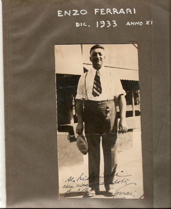 1933 Enzo Ferrari signed photo