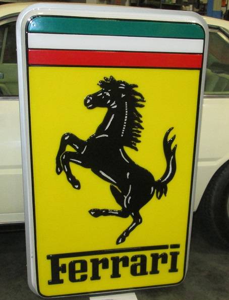 2000s Ferrari dealer sign - illuminated - large size