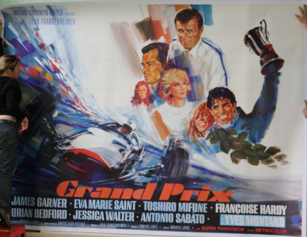 1966 'Grand Prix' French movie poster - massive billboard!