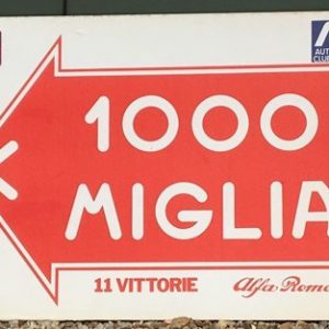 1972 Mille Miglia Alfa Romeo display sign