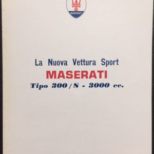 1956 Maserati 300/S 'La Nuova Vettura Sport' brochure
