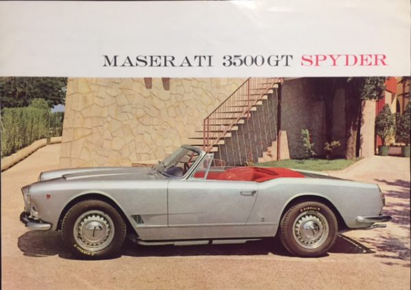 1962 Maserati 3500GT Spyder brochure