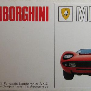 1968 Lamborghini Miura S brochure