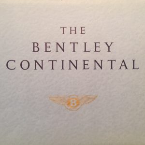 1957 Bentley Continental S1 brochure