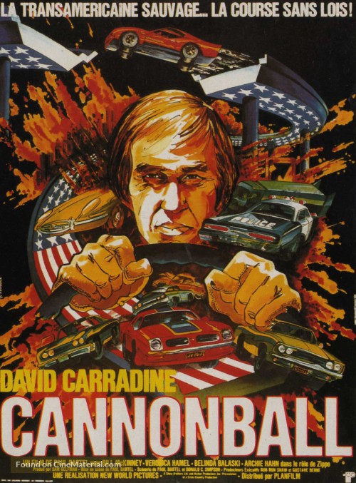 1976 'Cannonball' French film poster