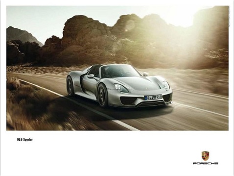 2013-14 Porsche 918 Spyder dealer poster
