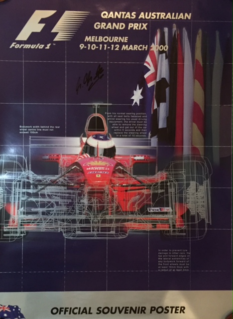 Collector Studio - Fine Automotive Memorabilia - 2000 Australian GP at Melbourne poster by Michael Schumacher
