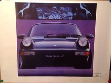1990 Porsche 911 Carrera 2 showroom poster