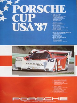 1987 Porsche Factory USA Porsche Cup celebration poster