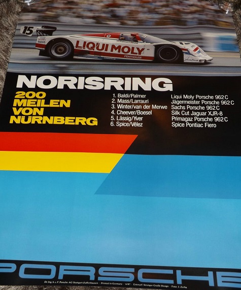 1987 Porsche Factory Norisring 200 celebration poster