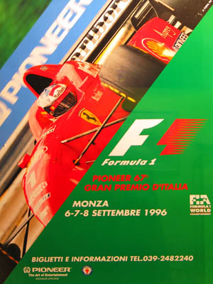 1996 Italian GP at Monza poster