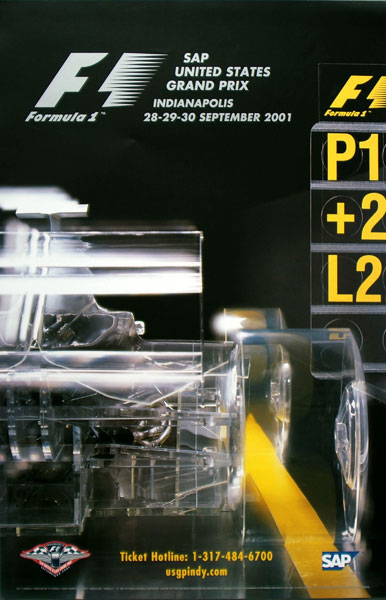 2001 USGP at Indianapolis poster