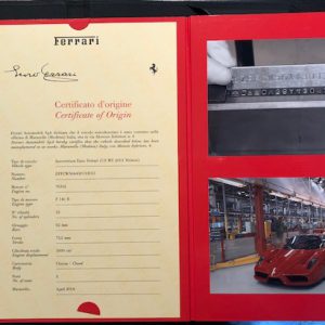 2003 Ferrari Enzo 'Certificate of Origin' folio