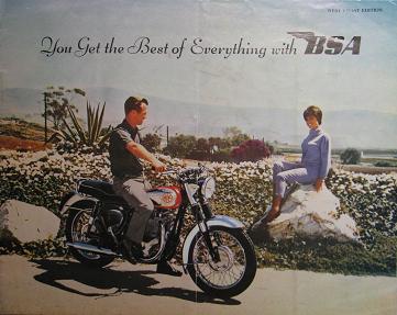1962 BSA Bantam motorcycle range catalog, 12 pages