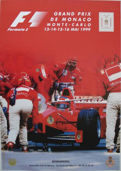 1999 Monaco GP original poster