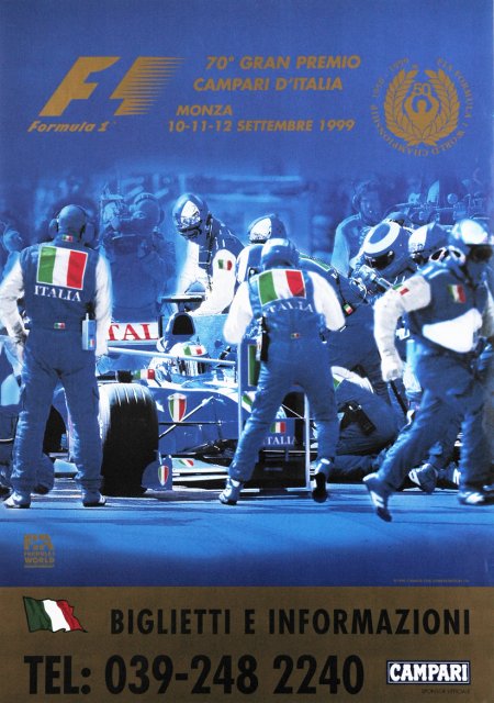 1999 Italian GP at Monza poster