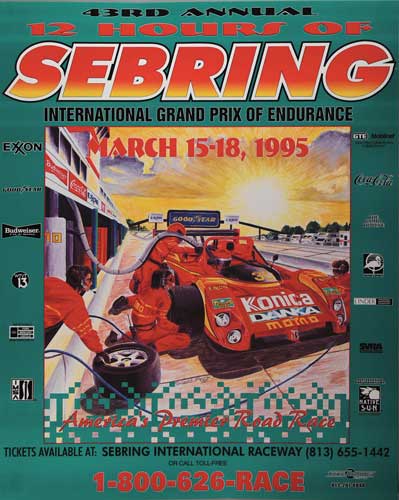1995 Sebring 12 hr event poster