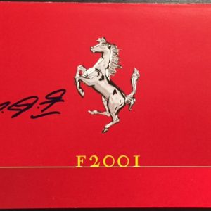 2001 Ferrari F2001 brochure signed by Schumacher