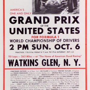 1963 USGP at Watkins Glen Event Poster