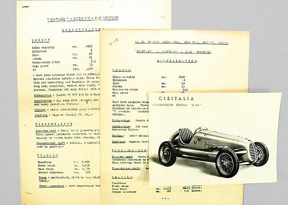 1946 Cisitalia Torino D.46 technical specifications