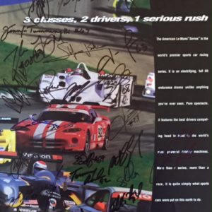 2000 Mosport ALMS Le Mans multi signed poster
