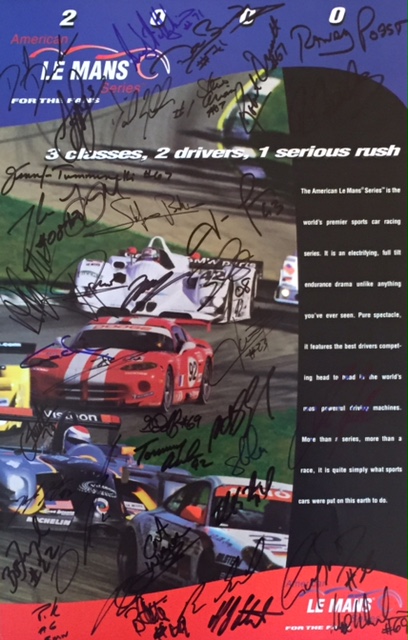 2000 Mosport ALMS Le Mans multi signed poster