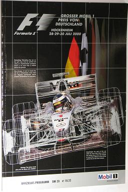 2000 German GP at Hockenheim program signed by Michael Schumacher