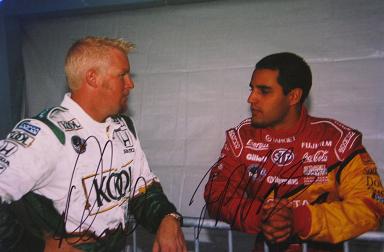 2000 Paul Tracy & Juan Pablo Montoya double signed 8x12" photo