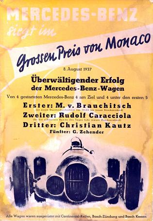 1937 Mercedes Factory Success Poster