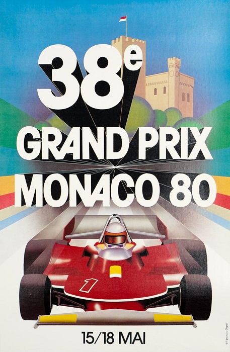 PLAQUE ALU DECO MONACO 37EME GRAND PRIX GP MAI 1979 CIRCUIT RACE FORMULE 1 