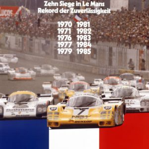 1985 Porsche Factory poster 24h Le Mans victory