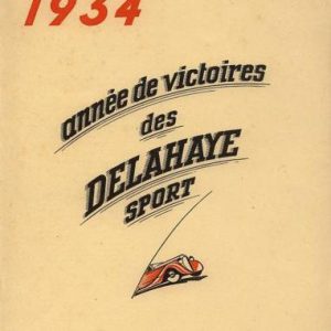 1934 Delahaye Victories brochure