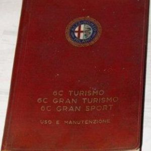 1930-33 Alfa Romeo 6C 1750 owner's manual