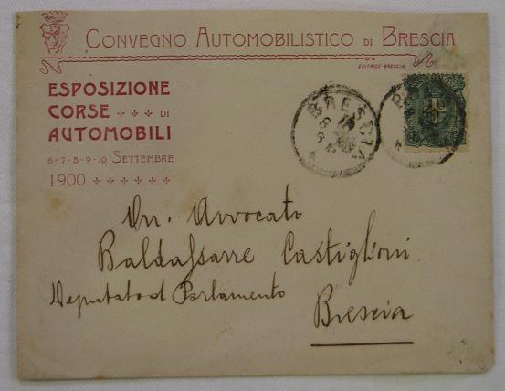 1900 Convegno Automobolistico di Brescia envelope