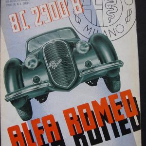 1938 Alfa Romeo 8C 2900B brochure