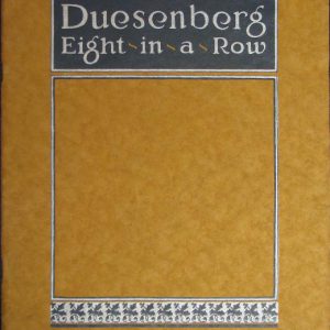 1920 Duesenberg deluxe catalog - "Eight in a Row"