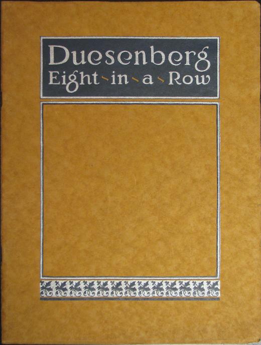 1920 Duesenberg deluxe catalog - "Eight in a Row"