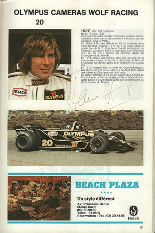 1979 Monaco GP multi-signed program