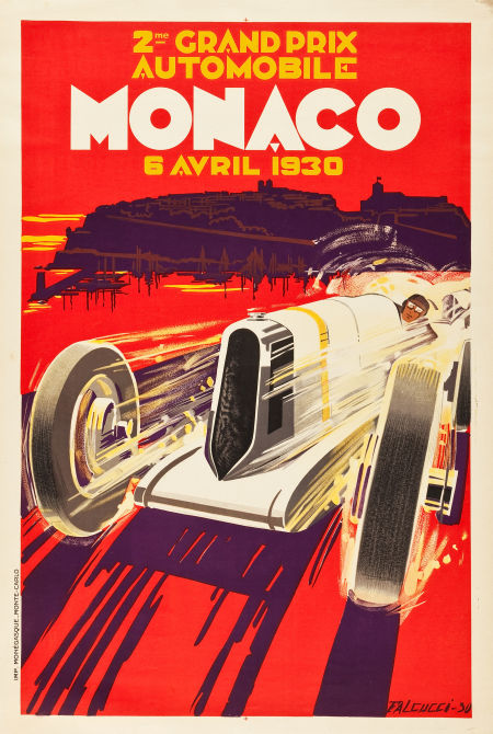 1930 Monaco GP original poster