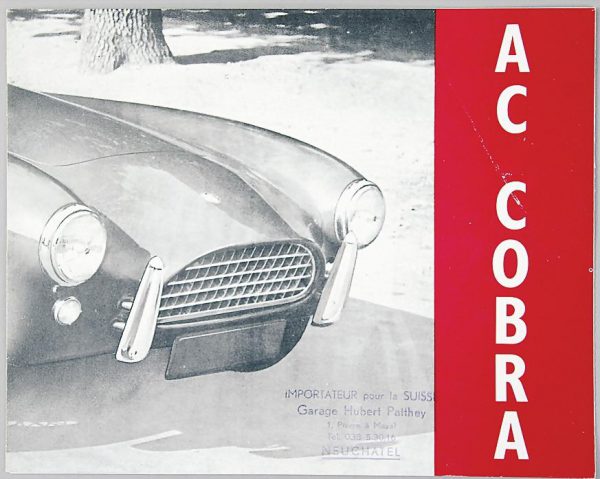 1963 AC Cobra sales brochure
