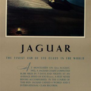 1952 Jaguar XK120 factory poster