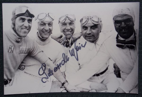 1938 Schorsch Meier signed Auto Union team photo