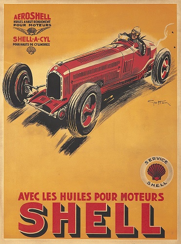 1934 Shell promotional poster reprint