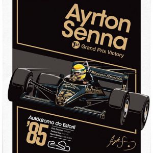 1985-1991 Ayrton Senna tribute poster set