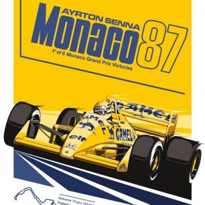 1985-1991 Ayrton Senna tribute poster set