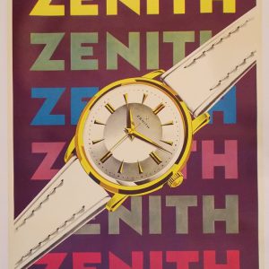 1950s Zenith watch poster