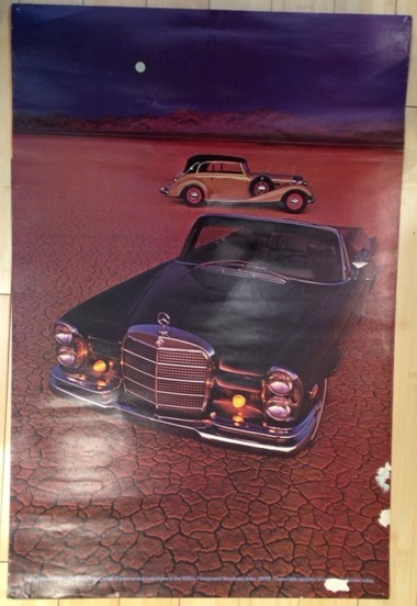 1967 Mercedes 280 SE Convertible factory poster