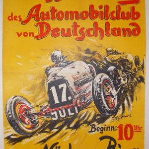 Original Vintage Sports Car Racing Poster for the 1949 Nurburgring Grand  Prix - VINTAGE POSTER